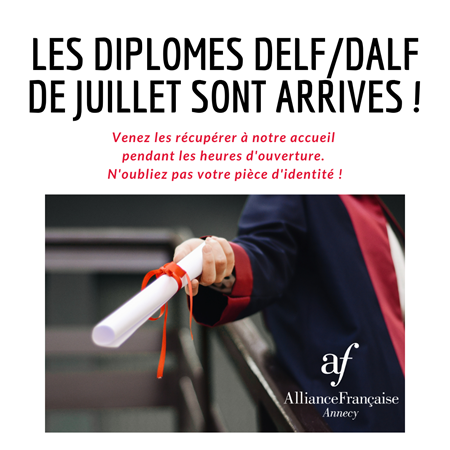Diplômes DELF/DALF juillet 2020